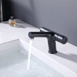 Black Thermostatic Two-Handle Pull-Down Lavatory Faucet