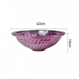 Purple Countertop Washbasin In Round Glass Optional Faucet