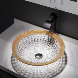 Round Glass Countertop Sink For Hotel Bathroom