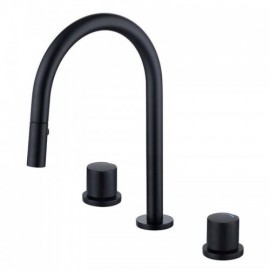 Modern Two Handle Basin Faucet Chrome/Black/Brushed Gold