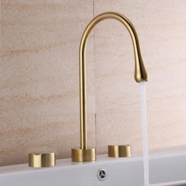 Modern 2-Handle Bathroom Basin Mixer Brushed Gold/Brushed Nickel/Black