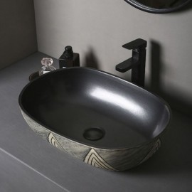 Black Ceramic Countertop Sink For Bathroom Toilets 3 Models