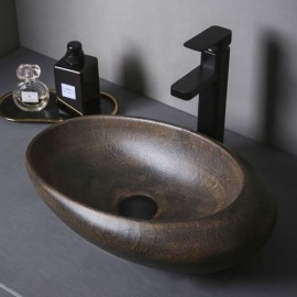 Retro Industrial Ceramic Countertop Washbasin For Bathroom Toilets