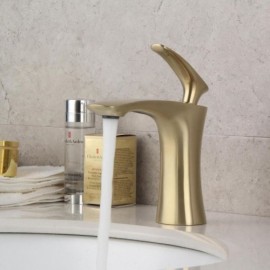 Black/Chrome/Brushed Gold Single Handle Basin Faucet For Bathroom