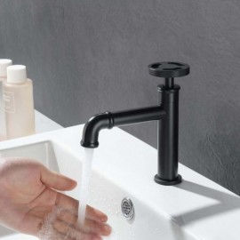 Classic Black Basin Faucet Cold Water For Bathroom