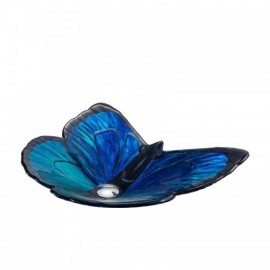 Butterfly-Shaped Blue Tempered Glass Basin For Bathroom