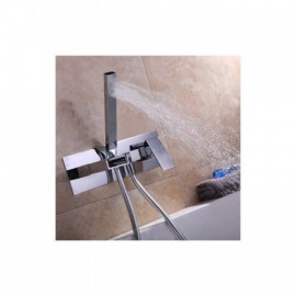 Modern Waterfall Chrome Faucet And Hand Shower