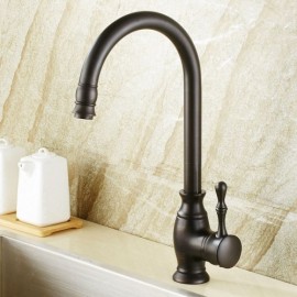 Brass Kitchen Mixer H36Cm Black Orb