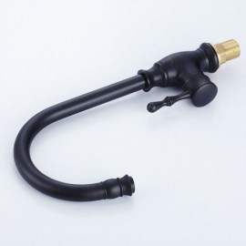 Brass Kitchen Mixer H36Cm Black Orb