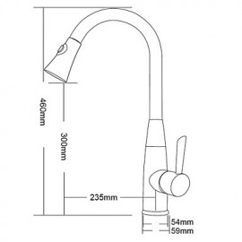 Deck Mounted Single Handle One Hole with Nickel Brushed Kitchen Tap