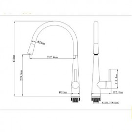 Deck Mounted Single Handle One Hole with Nickel Brushed Kitchen Tap