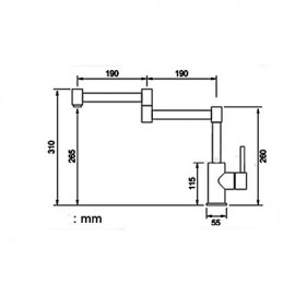 American Standard Deck Mounted Single Handle One Hole with Nickel Brushed Kitchen Tap