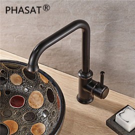 Deck Mounted Single Handle One Hole with Oil-rubbed Bronze Kitchen Tap