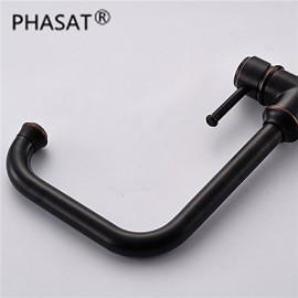 Deck Mounted Single Handle One Hole with Oil-rubbed Bronze Kitchen Tap