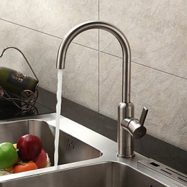 Sink Tap Centerset with Brushed Single Handle One Hole