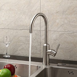 Sink Tap Centerset with Brushed Single Handle One Hole