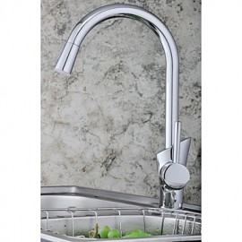 Deck Mounted Single Handle One Hole with Chrome Kitchen Tap