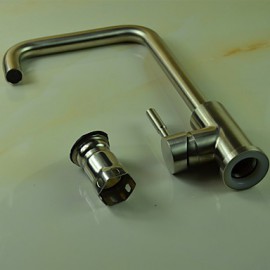 Deck Mounted Single Handle One Hole with Nickel Brushed Kitchen Tap