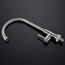 High Quality Fashion Brushed Finish Stainless Steel 360 Degree Rotatable Single Cold Kitchen Sink Tap