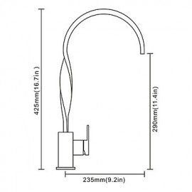 Deck Mounted Single Handle One Hole with Chrome Kitchen Tap