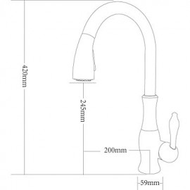 Kitchen Tap Antique Pullout Spray/Sidespray/Pre Rinse Brass Oil-rubbed Bronze