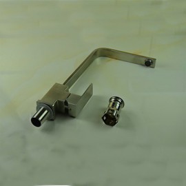 Deck Mounted Single Handle One Hole with Nickel Brushed Kitchen Tap