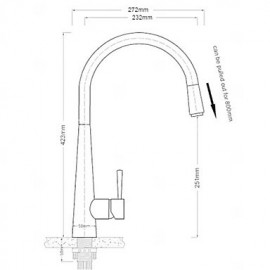 Deck Mounted Single Handle One Hole with Chrome Kitchen Tap