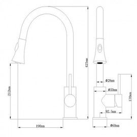 Deck Mounted Single Handle One Hole with Chrome Kitchen Tap