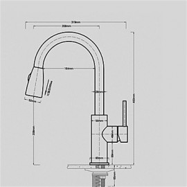 Deck Mounted Single Handle One Hole with Chrome Kitchen Tap