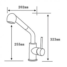 Deck Mounted Single Handle One Hole with Chrome Kitchen Tap