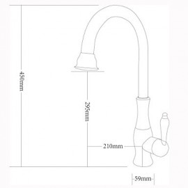 Contemporary Ti-PVD One Hole Single Handle Kitchen Tap