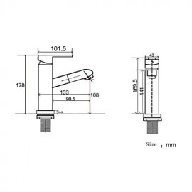 American Standard Deck Mounted Single Handle One Hole with Chrome Kitchen Tap