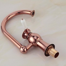 Deck Mounted Single Handle One Hole with Rose Gold Kitchen Tap