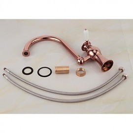 Deck Mounted Single Handle One Hole with Rose Gold Kitchen Tap