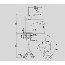 American Standard Deck Mounted Single Handle One Hole with Chrome Kitchen Tap