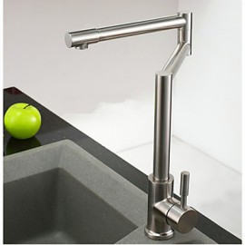 Deck Mounted Single Handle One Hole with Nickel Brushed Kitchen Tap