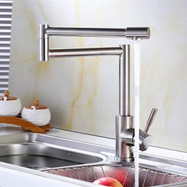 Deck Mounted Single Handle One Hole with Nickel Brushed Kitchen Tap