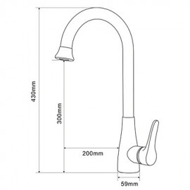 Deck Mounted Single Handle One Hole with Chrome Kitchen Tap