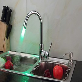 Kitchen Tap Contemporary Kitchen LED Tap with Chrome Finish