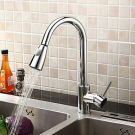 Kitchen Tap Centerset / Pull out with Chrome Single Handle One Hole