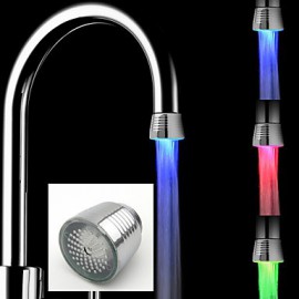 Battery-Free Stylish Water Powered Kitchen Temperature Control Heat Sensor LED Tap Light