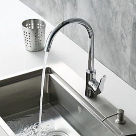 Deck Mounted Single Handle Kitchen Tap Chrome Finish