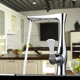 Kitchen Tap Centerset with Chrome Single Handle One Hole