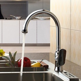 Kitchen Tap Centerset with Chrome Single Handle One Hole