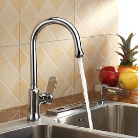 Kitchen Tap Centerset with Chrome Single Handle One Hole