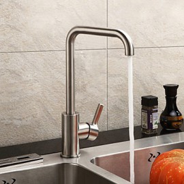 Kitchen Tap Centerset with Brushed Single Handle One Hole