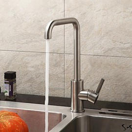 Kitchen Tap Centerset with Brushed Single Handle One Hole