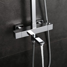 Shower Tap Contemporary Thermostatic / Rain Shower / Handshower Included Brass Chrome