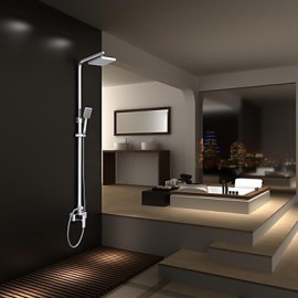 Shower Tap Contemporary Waterfall / Rain Shower / Handshower Included Brass Chrome