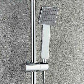 Luxury Brass Thermostatic Shower Tap Chrome Finished Rain Square Shower Tap Bathroom Shower Mixer Tap